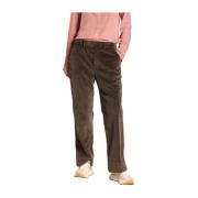 Gezellige Straight Corduroy Chino Broek Mason's , Brown , Dames