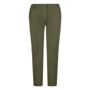 Bruine Chino Broek Slim Fit BomBoogie , Green , Dames