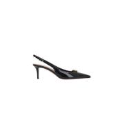 Zwarte Hak Slingback VLogo Signature Valentino Garavani , Black , Dame...