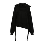 Zwarte Sweater met Deconstructed Design Ottolinger , Black , Dames