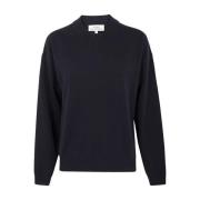 Donkerste Navy V-Hals Trui Studio Nicholson , Blue , Dames