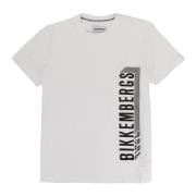 Mannen T-shirt met originele prints Bikkembergs , White , Heren