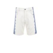 Bleach Shaded Denim Shorts Fendi , White , Heren