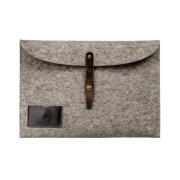 Misha Laptop Sleeve Natuurlijk Leer Bleu de Chauffe , Gray , Unisex