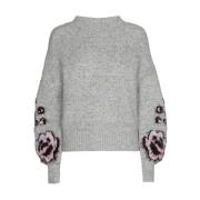 Gezellige Pullover met Mouweffect Caroline Biss , Gray , Dames