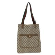 Pre-owned Leather totes Gucci Vintage , Beige , Dames