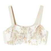 Paillet Korset Top Plan C , Beige , Dames