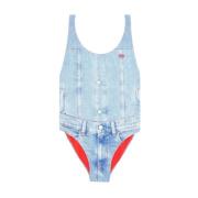 Stijlvol Eendelig Badpak Diesel , Blue , Dames