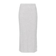 Mélange Gebreide Rok met Lurex Detailing Twinset , Gray , Dames