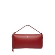 Cloud Leren Baguette Tas in Groseille Fonce Courrèges , Red , Dames