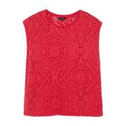 Korte Mouw T-shirt Desigual , Pink , Dames