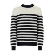 Luxe Geborduurde Cashmere Trui Balmain , Multicolor , Heren