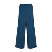 Blauwe effen broek Herfst/Winter Vrouwen Vila , Blue , Dames