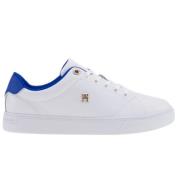 Blauw/Witte Sneakers Tommy Hilfiger , White , Dames