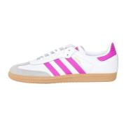 Witte en Fuchsia Samba Og Sneakers Adidas Originals , Multicolor , Dam...