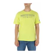 Gele Ronde Hals T-Shirt North Sails , Yellow , Heren