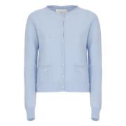 Kasjmier Cardigan Lichtblauwe Sweater Vanisé , Blue , Dames