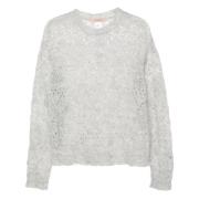 Middengrijs Melange Gebreide Top Twinset , Gray , Dames