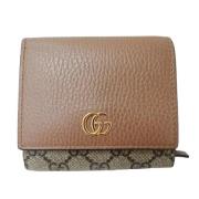 Pre-owned Canvas wallets Gucci Vintage , Beige , Dames