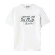 Korte Mouw T-shirt GAS , White , Heren