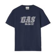 Korte Mouw T-shirt GAS , Blue , Heren