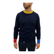 Crew Neck Sweater Manuel Ritz , Blue , Heren