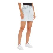 Korte Denim Rok Tommy Jeans , Blue , Dames