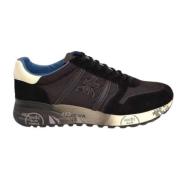 Nylon Suede Sneakers Zwart Wit Premiata , Multicolor , Heren