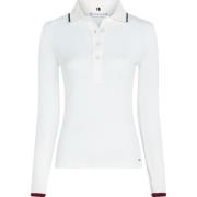 Slim Poloshirt in Wit Tommy Hilfiger , White , Dames