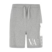 Grijze Shorts Ss22 Regular Fit Katoen Valentino , Gray , Heren