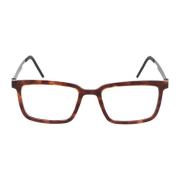 Titanium Square Frame Glasses Lindbergh , Brown , Unisex