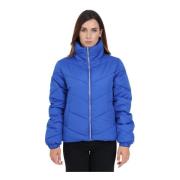 Elektrisch Blauwe Hoge Kraag Dames Puffer Jas Jacqueline de Yong , Blu...