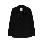 Kristalversierde Zwarte Blazer Ermanno Scervino , Black , Dames