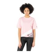 Korte Mouw T-shirt Champion , Pink , Dames