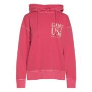 Gezellige Sunfaded USA Hoodie Gant , Pink , Dames