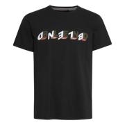 T-Shirt T-shirt Blend , Black , Heren