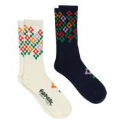 Ddxe Flowers Pack 2 Socks Element , Multicolor , Heren