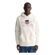 Archief Shield Hoodie Gant , White , Heren