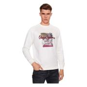 Sweatshirt Melbourne Sweat Hoodie Pepe Jeans , White , Heren