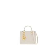 Duchess Baobab Leren Tas Charm Carolina Herrera , White , Dames