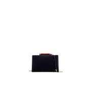 Scala Insignia Leren Clutch Carolina Herrera , Black , Dames