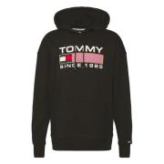 Hoodie Tommy Jeans , Black , Heren