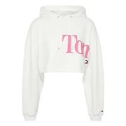 Hoodie Tommy Jeans , White , Dames