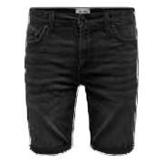 22026239-Washedblack Shorts Only & Sons , Black , Heren