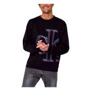 Iluminated Crew Hoodie Calvin Klein Jeans , Black , Heren