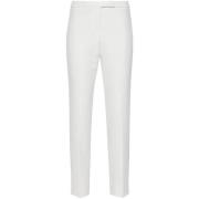 Slim Fit Crepe Broek Peserico , White , Dames