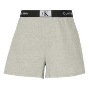 Comfortabele Sleep Shorts Calvin Klein , Gray , Dames