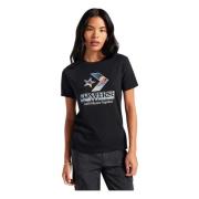 T-shirt Converse , Black , Dames