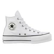 Chuck Taylor All Star Lift Leren Sneakers Converse , White , Dames