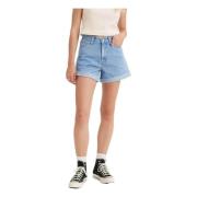 Opgerolde 80s Mom Shorts Levi's , Blue , Dames